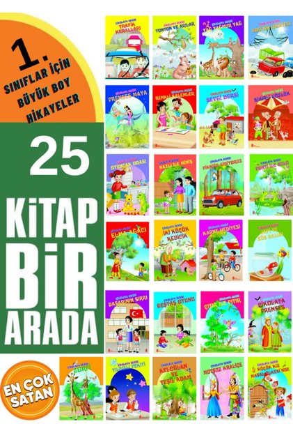 Colorful Large Size Set of 25 Stories for 1St Class Students to Enjoy Reading