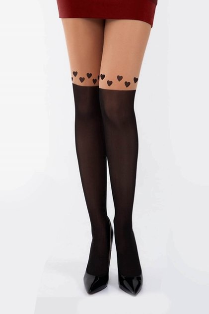 My Heart Patterned Pantyhose