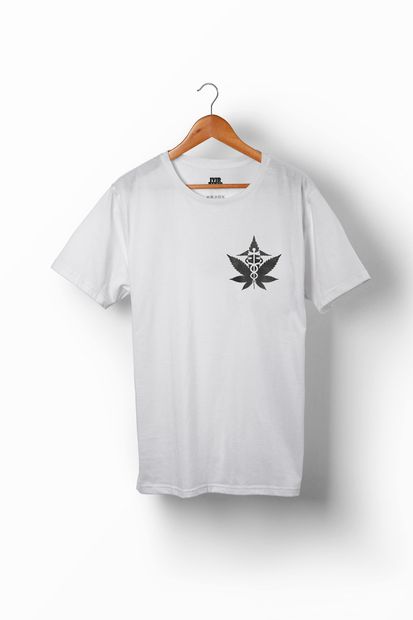 IvırZıvır Unisex Beyaz Baskılı %100 Pamuk T-shirt - 1