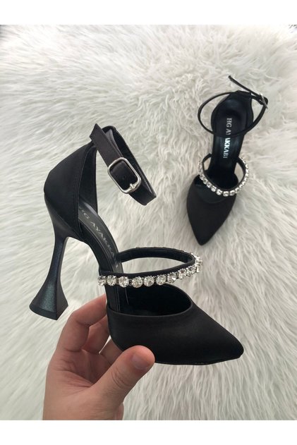 Fendy Satin Rhinestone Stiletto