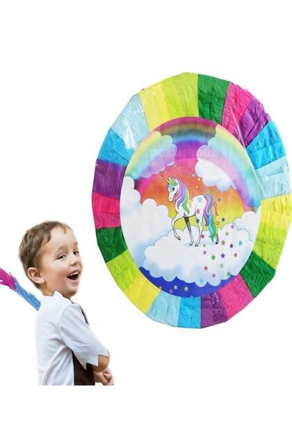 Pinyata Ve Sopası Unicorn Desenli 45*45