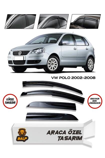Volkswagen Polo Uyumlu Cam Rüzgarlığı 4'lü 2002-2008 Arası