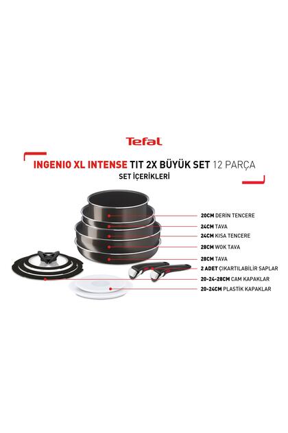 TEFAL L15096 Ingenio Titanyum 2X XL Intense Büyük Tava ve Tencere