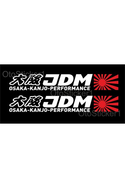 Jdm Osaka Kanjo Performance Sticker 20x3cm 2 Adet