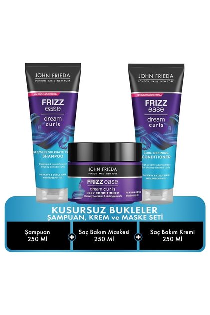Kusursuz Bukleler Hacim Ve Dolgunluk Veren Şampuan & Krem & Maske 3 Lü Set