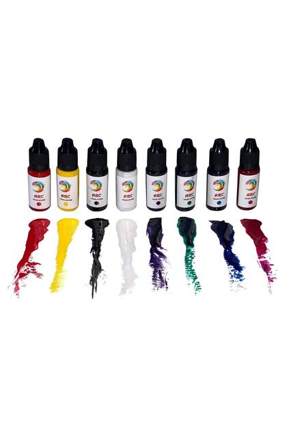 Arc Transparan Sıvı Renk Pigment-pasta Seti-8 Renk X 20 Ml Set
