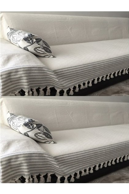 2 Pieces of Oversize Sofa Cover Covering the Arms
