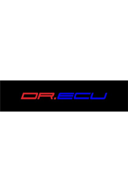 Orjinal Dr. Ecu Logo Sticker Mavi Kırmızı Zemin Yok