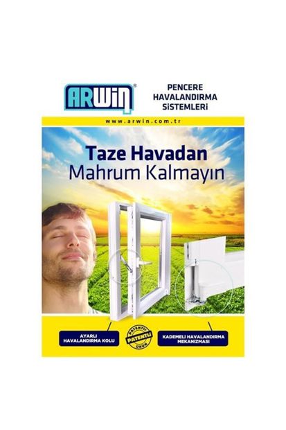 EYM Arwin Sol Açılım Kapı Pencere Kademeli Havalandırma Kolu Pvc Emniyet Kilidi - 4