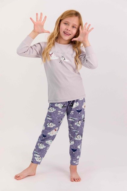 Make Magic Happen Light Gray Girl's Long Sleeve Pajama Set