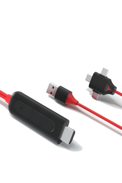 K-03c Combo 3in1 Lightning Micro Usb Type-c To Hdmı Ios Android Görüntü Aktarıcı Kablo 1.5m