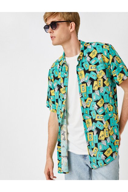 Patterned Short Sleeve Shirt