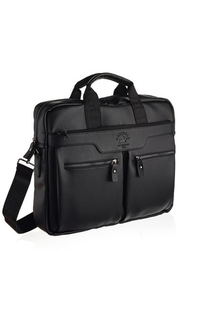 West Polo Laptop Compartment Briefcase-Laptop Bag with Hand and Shoulder Strap