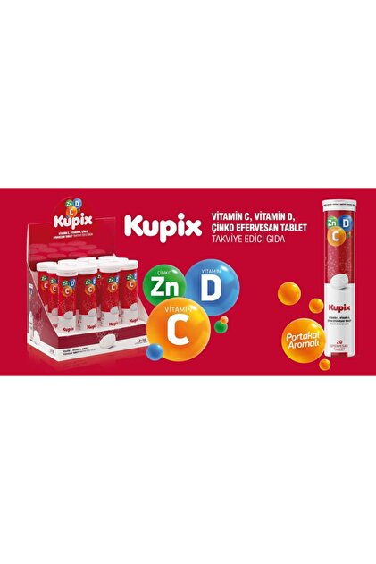 ESHEALTPHARMA Kupix Portakal Aromalı Efervesan Tablet - Fiyatı