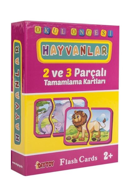 &TEAM YUMA 2枚セット Diytoy 2-3 Parça Tamamlama Kartları Hayvanlar Puzzle Yapboz