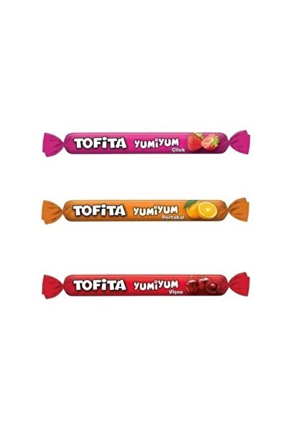 tofita . Çilek + Portakal + Vişne Yumiyum Karışık Kutu 120'li