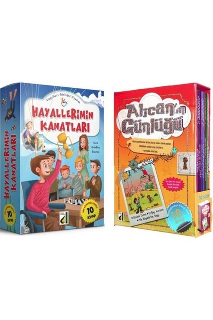Hayallerimin Kanatları (10 Books) and Alicanın Günlüğü (10 Books) 2-Story Set - Damla Yayınları