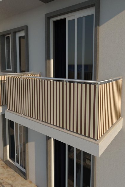 Balkon Demiri Perdesi Korkuluk Perdesi Her Ölçüde Enxboy Seçenekli (kuşgözü)