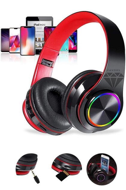 Favors B39 Bluetooth Kulaküstü Kulaklık Led Işıklı Mikrofonlu