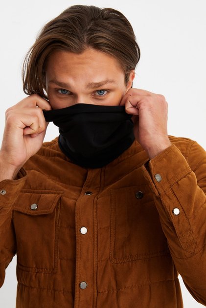 Мъжки 4-функционален защитен памук, гъвкав, против изпотяване, бандана, яка за врат, буф, маска