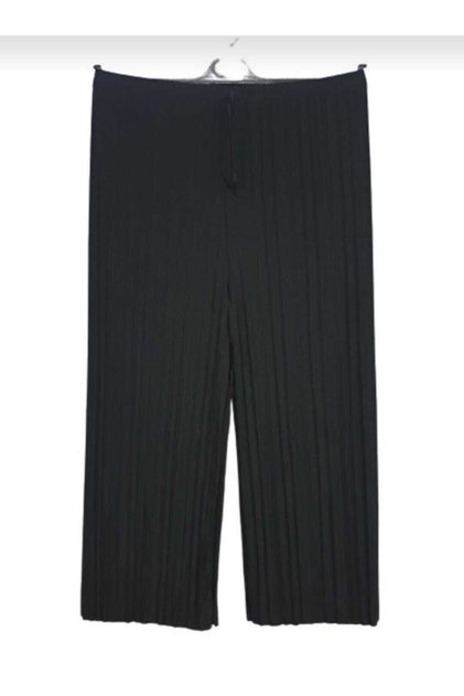 Women's Elastic Waist Wide Leg Lycra Pleated Buzi Casual Pants