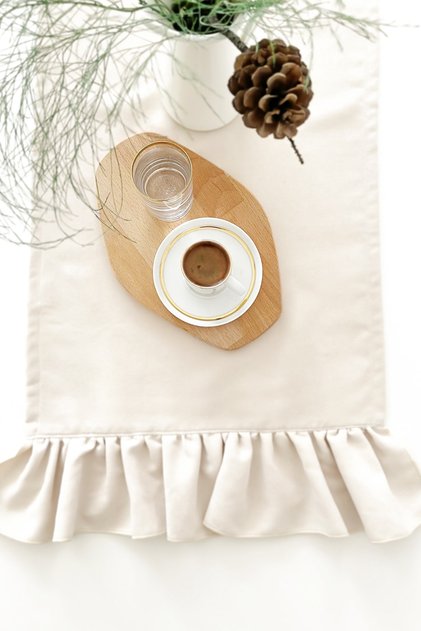 Frilly Vintage Scandinavian Runner Cream