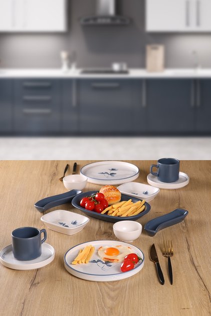 Blue Magic 13 Piece Breakfast Set for 2 People