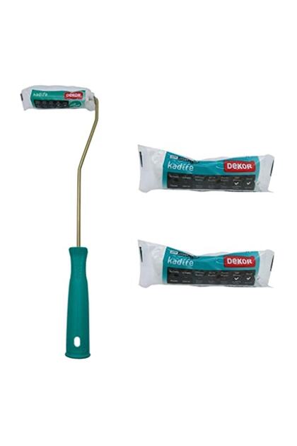 Decor Velvet Heating Finger Roller Set, 1 Velvet Roller + 2 Spare Velvet Finger Roller Refills