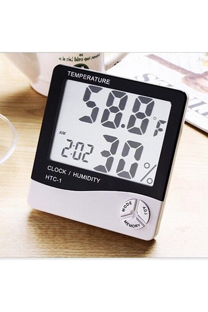 Derece Termometre Isı Nem Saat Alarm Mini Dijital Termometre Nem Ölçer Oda Sıcaklığı Iç Mekan