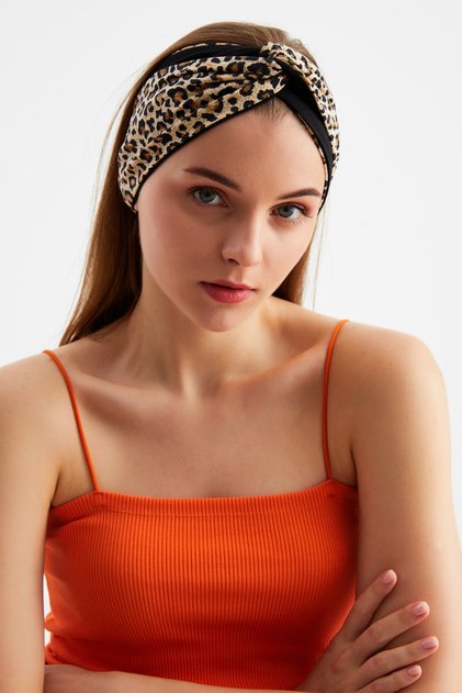 Kadın Trend Style Pamuklu Penye, Kaymaz, Yumuşak, Esnek, Saç Bandı Bandana