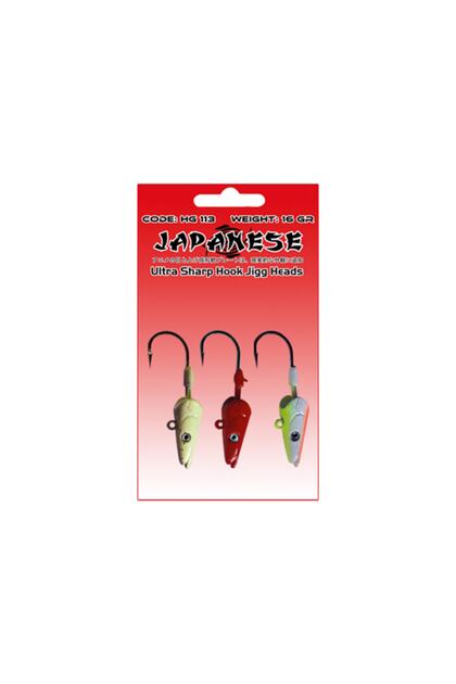 JAPANESE Zoka Seti Jighead Hg113 Balık Kafa Pk 3 Adet 8 Gr