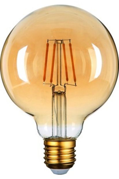 Helios Sarı Filament Tip Rustik Led Ampul 520 Lümen G95 6 Watt - 1