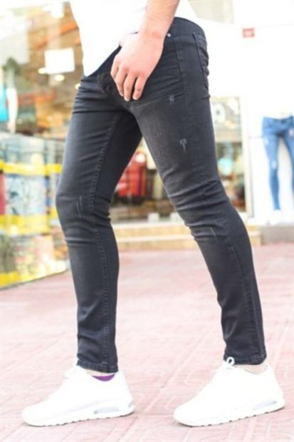 HACKER DENIM Erkek Siyah Yeni Sezon Skinny Likralı Kot Pantolon - 2