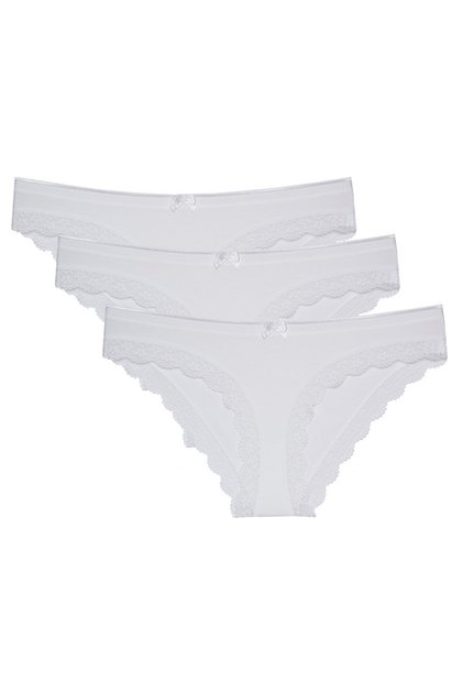Women's Lacy Ecru Panties 3-Piece