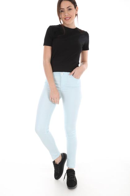 6323 Plus Size Gabardine Trousers - Mint