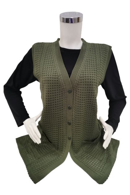 Women's Khaki Green Mercerized Vest