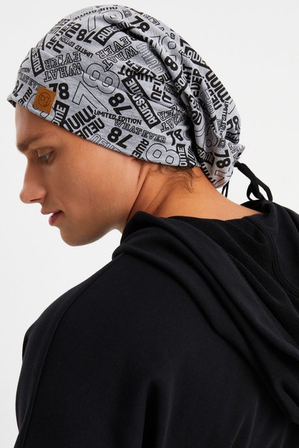 Men's 4-Season Cotton, Flexible, Ultra Soft, Lightweight, Anti-Sweat, Combed Cotton Hat with Rope Detail