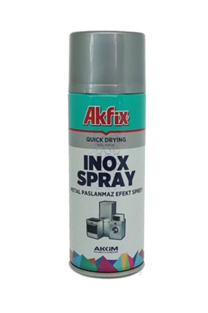 Akfix Inox Sprey Boya Inox Buzdolabı Fırın Boyası 400ml - 1