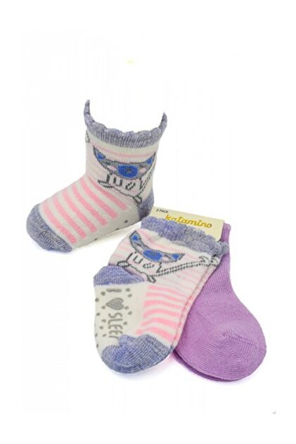 Katamino Kız Bebek Altı Kaydırmaz I Love Sleep Soket Çorap | K44043-1 - 1