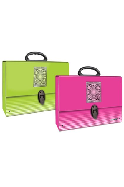 Box File with Handle 25x35 Highlighter Mixed Colors 2541