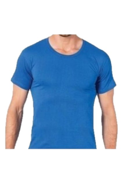 Men's Crew Neck Undershirt 100% Combed Cotton Cobalt Blue