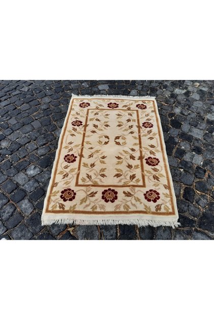 El Dokuması Yün Nefis Milas Halısı- 88x123 Cm- Ar70