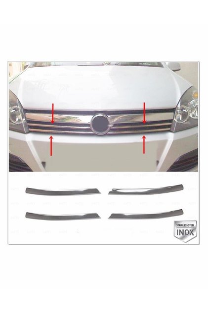 Opel Astra H Krom Ön Panjur 4 Prç, 2004-2010 Arası P, Çelik