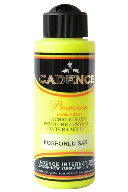 Premium Fosforlu Sarı Akrilik Boya 120 ml