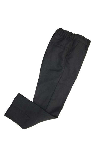 Men's Gray Fabric School Trousers
