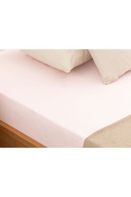 Plain Cotton Single Bed Sheet 160X240 Cm Pink