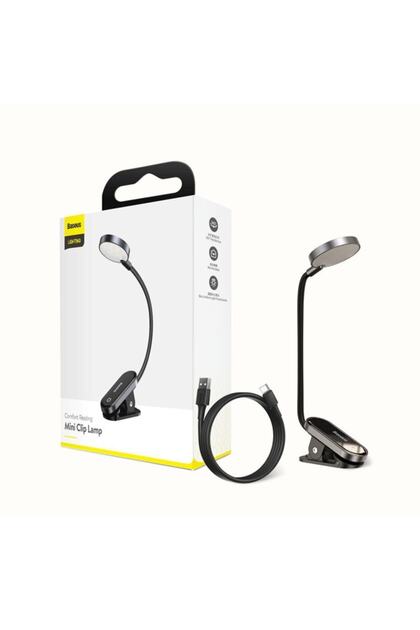 Mini Led Aydınlatmalı Klipsli Ergonomik Okuma Lambası
