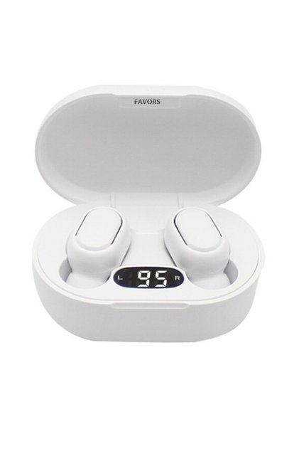 E7s Dots Bluetooth Kulaklık Extra Bass Hd Ses Çift Mikrofon Universal Kablosuz Kulaklık Beyaz E7s