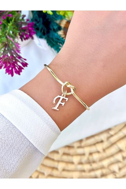 Love Knot Letter Bracelet Letter F