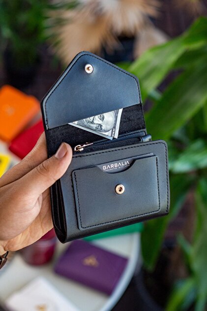 Garbalia Colombia Vegan Deri Bozuk Para Gözlü Bol Kartlıklı Mini